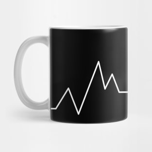 Minimalist Heartbeat Horse Shirt for Equestrians Mug